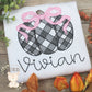 Gingham Pumpkin Embroidered Shirt
